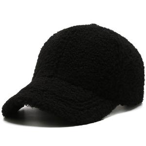 Casquette de Baseball en fausse laine, chapeau de sport, chaud, fourrure ajustée, à la mode, vente en gros, nouvelle collection hiver - Product Image 6