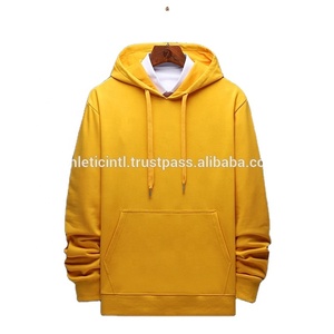 Vêtements pour hommes Sweatshirts à capuche Prix de gros Hiver Casual Basics Solid Color Pullover Cotton Fleece Breathable Men Hoodie - Product Image 5