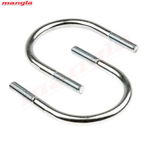Boulons en U en acier doux galvanisé à chaud et non galvanisé, robustes, M8 1/2 po avec écrous, norme ISO, marque MANGLA, vente chaude - Product Image 1