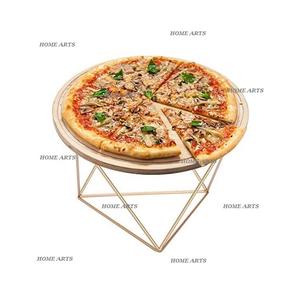 Présentoir à pizza en fer et en bois Design fabuleux Support de service à pizza de taille personnalisée avec qualité supérieure - Product Image 1
