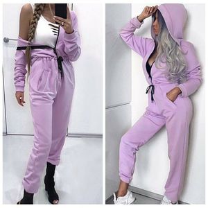 Vendaje Mujer dos piezas conjuntos Sudadera con capucha Casual chándales - Product Image 2