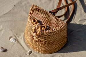 กระเป๋าเป้สะพายหลังหวายทอมือสำหรับฤดูร้อน,กระเป๋าหวายหวาย - Product Image 2