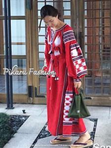 ผู้หญิงแบบดั้งเดิมดอกไม้บอลลูนแขนยูเครนชุดปักสบายๆสง่างามพู่สําหรับฤดูใบไม้ร่วงและฤดูหนาว - Product Image 4