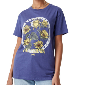 Camiseta 100% de algodón para niñas y estudiantes, colección de verano con color brillante, novedad - Product Image 1