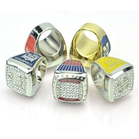Bague de luxe en diamant pour le Sport, anneau en métal plaqué or, personnalisés, pour réédition des événements, accessoire pour les jeunes