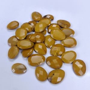 Haute qualité en vrac jaune pierre précieuse pierre naturelle ovale coupe Cabochon Mokite personnalisable manuel bijoux en gros - Product Image 2