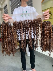 Extensions de cheveux humains vierges Remy, tissage ondulé profond, double trame machine - Product Image 1