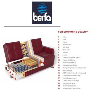 Canapé-lit convertible en cuir et velours, sofa-lit, facile à plier, avec rangement, convertible, 3, 2, 1 tailles, mobilier en tissu - Product Image 2