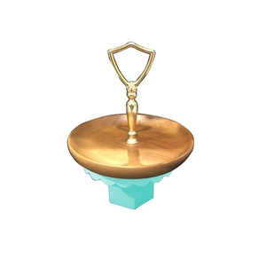 Decoración superior Accesorios para servidor de pasteles de fiesta de boda Soporte para pasteles de un solo nivel Postre Servidor de pasteles de frutas Soporte de metal - Product Image 1