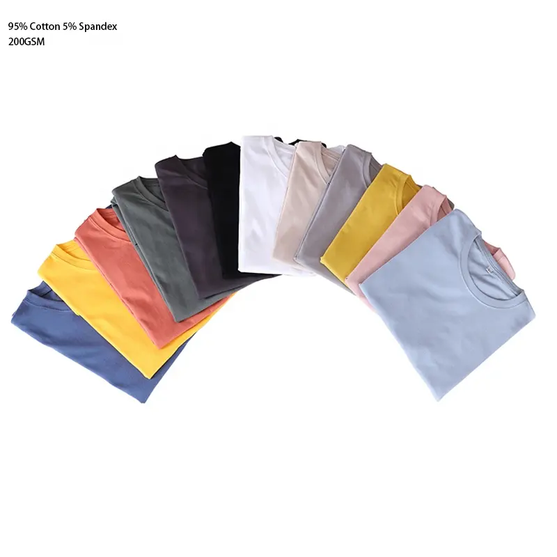 2021 Numérique d'été Imprimé Plaine 95% Coton 5% Spandex Col Rond Filles Simples T-shirts pour Les Femmes T-Shirt