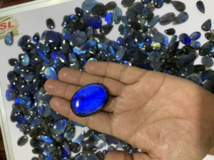 Azul llamativo ovalado pera Marquesa cabujón Natural suelto AAAA labradorita piedra preciosa IGI certificado Fancy Mix forma sin tratamiento - Product Image 4