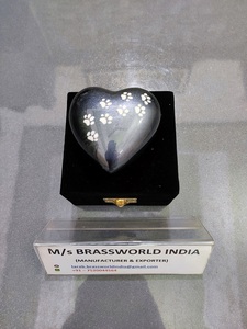 Cœur bleu en aluminium peint à la main avec lapin orange, 1 pièce, fournitures d'inauguations pour la création de lapin, urn, création - Product Image 6