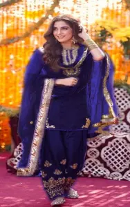 Costume de styliste ethnique pakistan pour femmes, habit AJM maison de supermarché, 2021, 2022