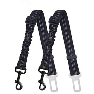 Sabuk Pengaman Mobil Anjing Universal Mewah dengan Tali Pola Solid Ramah Lingkungan Bahan Nylon Bungee Buffer - Product Image 1