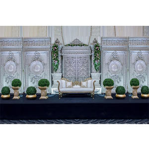 Escenario de Marco trasero de fibra de boda asiático superior Escenario de boda de Sydney con marco Jhumka Escenario de Marco trasero de fibra imponente para boda - Product Image 1