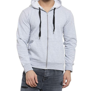 Ventes en gros de sweats à capuche d'hiver de haute qualité en molleton 100% coton avec fermeture éclair intégrale, logo personnalisé brodé, noir, service OEM - Product Image 5