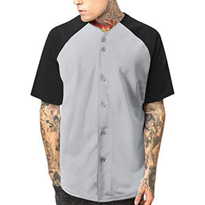 Maillot de baseball boutonné complet personnalisé pour hommes vêtements de sport respirants avec options de taille plus imprimé par sublimation - Product Image 1