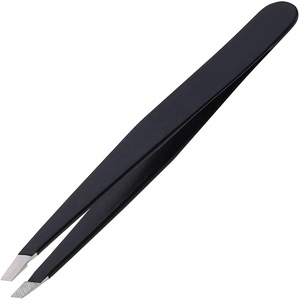 Vente en gros de pinces à épiler professionnelles Raayin Impex en acier inoxydable antistatique, pointe lisse de 10 mm, prise en main parfaite, pinces à épiler obliques pour sourcils et cils - Product Image 5