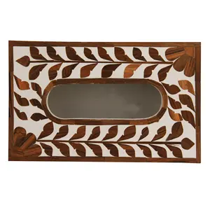 Vente chaude en bois incrustation boîte à mouchoirs porte-serviettes pour cuisine et table prix très bon marché pour la maison par United Trade World - Product Image 2