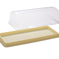 Boîte à gâteau en plastique transparent jetable avec couvercle, pour gâteau roulé suisse de Taïwan