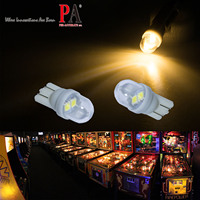 Bombilla LED para Máquina de Pinball, 2 SMD 2835, T10 W5w 194 168, Tipo Cuña, 6.3v AC/DC, para Entretenimiento (Pinball Stereo), Garantía de 1 Año