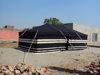 Tenda Kanvas Stripe untuk Pertahanan Diri di Gurun Timur Tengah, Tenda Tradisional Arab untuk Luar Ruangan, Tenda Camping Kanvas Tahan Air