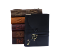 Journal A5 en cuir véritable noir fait à la main avec boucle de verrouillage autour du journal intime pour livre unisexe en papier brun ligné