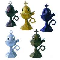 Brassworld India's Golden Brass Thurible, style religieux, articles religieux, objets d'art et de collection, modèle en métal poli