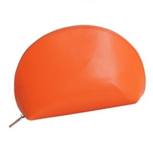 Bolsa de cosméticos con cremallera de cuero genuino, tamaño personalizado, para viaje - Product Image 1