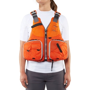 Chaleco de pesca con aparejos de mosca naranja ajustable transpirable cómodo resistente de fábrica - Product Image 3