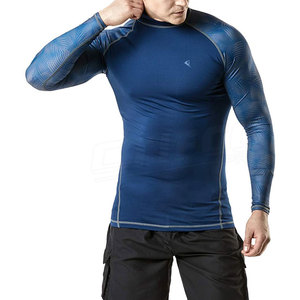 Custom Made Men's Fight Training Rash Guard-Spandex/Polyester Anti-Bacterial & Quick Dry <b>Long</b> <b>Sleeve</b> - Product Image 5