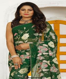 Vêtements de fête indiens Sari en soie pour femmes Vêtements traditionnels ethniques - Product Image 3