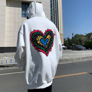 เสื้อฮู้ดปักลายสำหรับผู้ชาย,แฟชั่นล่าสุดผ้าฝ้าย100% แบบสวมหัว - Product Image 2