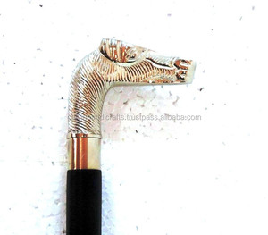 Bastón de madera natural para caminar, estilo de caballo náutico vintage, bastón Derby de latón marino. - Product Image 6