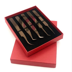 Haute Qualité Différents Styles Rose Or Plasma Extension De Cils Pince À Épiler En Acier Inoxydable Logo Personnalisable Instruments De Beauté - Product Image 1