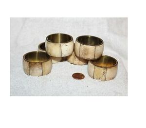 Porte-serviettes en incrustation d'os de haute qualité de forme ronde et bord en laiton pour table à manger décorer porte-serviettes en incrustation d'os à vendre - Product Image 1