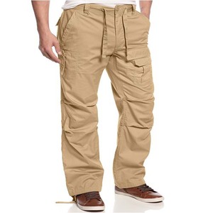 2020 pantalones Cargo de talla grande para hombre, ropa de calle informal con múltiples bolsillos, pantalones de chándal impermeables con patrón frontal plano - Product Image 4