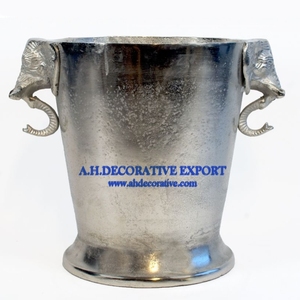 Cubo de hielo de Metal de aluminio sólido de calidad superior con logotipo personalizado, suministro de restaurante, club nocturno, champán, Cubo de vino - Product Image 5