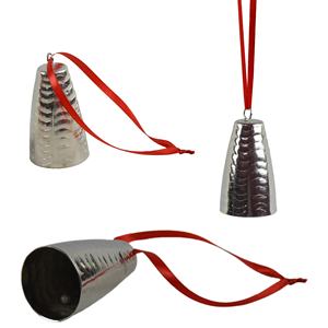 Campanas de Navidad colgantes de metal con diseño de acabado de color antiguo de latón para diseño de campanas decorativas de árbol de Navidad - Product Image 5