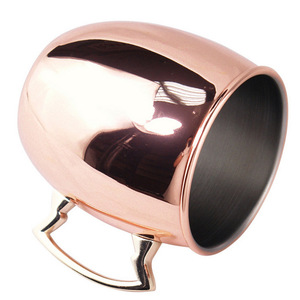 Tasses à Moscow Mule en cuivre martelé de 16 oz, fabriquées à la main, de qualité supérieure, adaptées aux aliments, gobelets à cocktail en métal personnalisés - Product Image 6