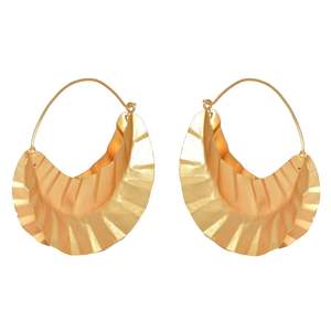 ต่างหูห่วงทองเหลืองเคลือบเงาสำหรับผู้หญิงและหญิง,ใหม่อินเดียแฟชั่นล่าสุดทำด้วยมือโกลด์เพลท - Product Image 1