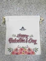 Sacs à cordon en coton uni fabriqués dans un sac écologique thaïlandais. Sac fourre-tout Sublimation par transfert thermique, impression sur écran en soie Mini(<20cm) 5000