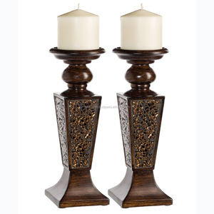 Antique Decorative <b>Wooden</b> Stand <b>Candle</b> <b>Holder</b> for Home Decor - Product Image 6