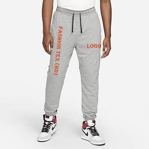 Pantalones de chándal atléticos de gimnasio de secado rápido para hombre, pantalones holgados con patrón sólido para correr, bolsillos con cremallera, ropa deportiva, pantalones de chándal ajustados - Product Image 5