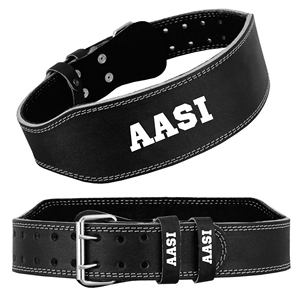 Weightlifting Belt Genuine Leather 4 Inches Wide <b>Back</b> <b>Support</b> Belt. Adjustable with Steel - Product Image 3