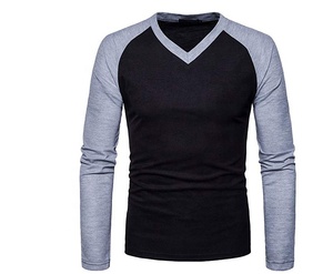 Elegante Camiseta con cuello en V para niñas, manga larga, dos colores, fitness para niñas, camisas - Product Image 1