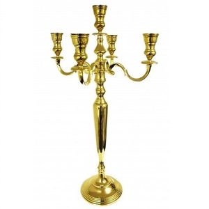 Candelabro de Metal de diseño tradicional hecho a mano, venta al por mayor, portavelas de cristal, tamaño personalizado, soporte de vela decorativo para boda - Product Image 4