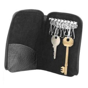 Porte-clés noir de haute qualité Nouveau design Porte-clés en cuir véritable avec motif numérique - Product Image 1