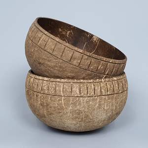 Cuencos de comedor de cáscara de coco hechos a mano sin pulir ásperos naturales y ecológicos exportados de Vietnam - Product Image 4