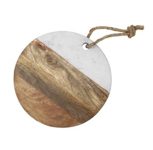 Tabla de madera de Acacia con tablas de cortar de mármol y queso, tabla de picar de madera para uso de utensilios de cocina, producto en oferta - Product Image 5